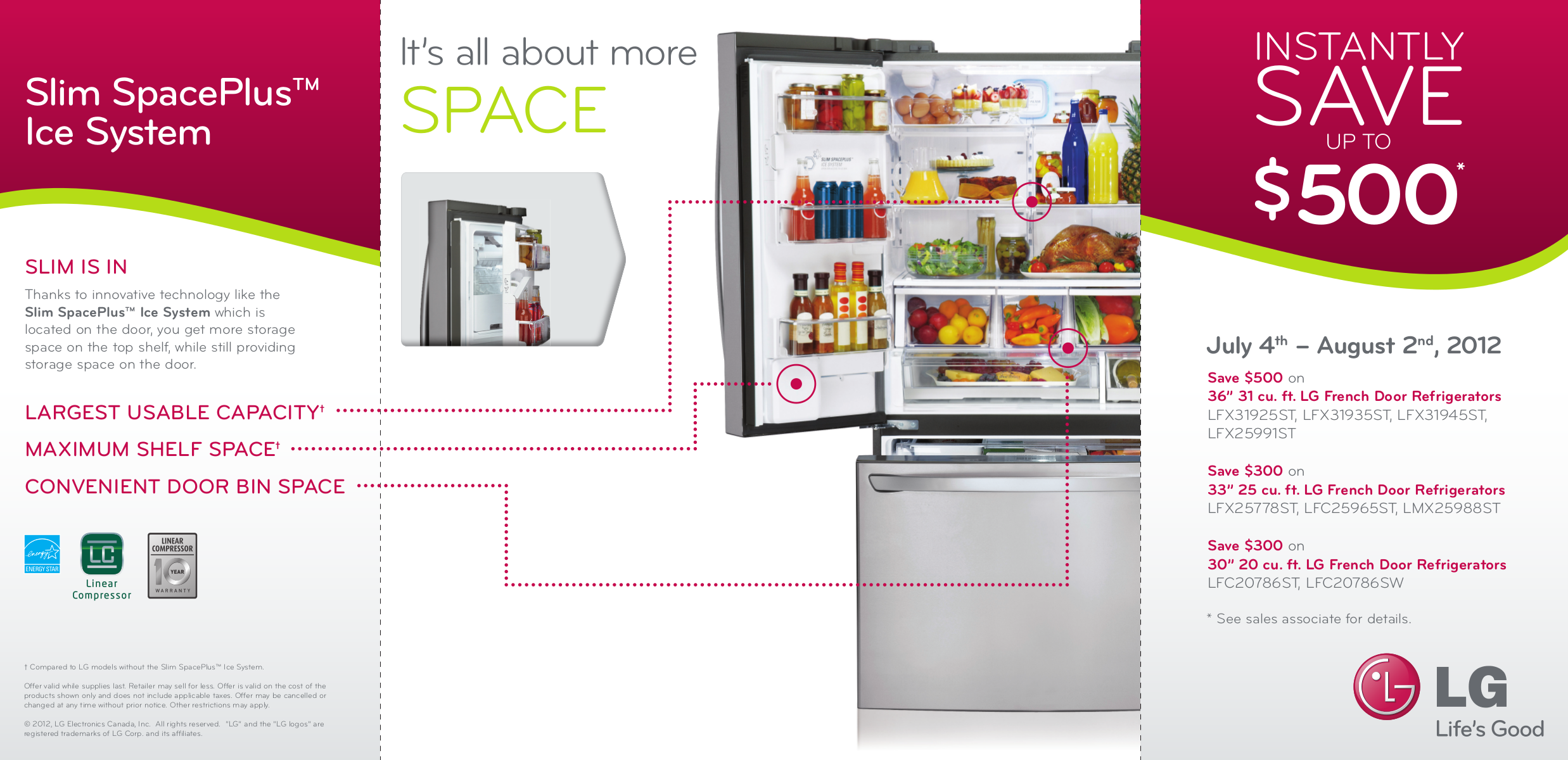 Download free pdf for LG LFX31925ST Refrigerator manual